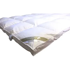Betten Hofmann Premium 8cm Hochsteg Winter Daunenbett Bettdecke 4x6 Außensteg 135x200 cm - Weiß