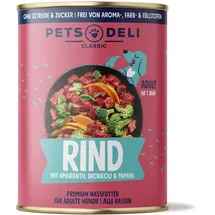 PETS DELI Nassfutter Rind 6 x 400 g