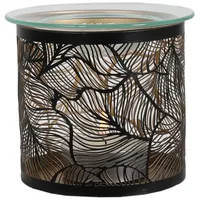 Woodbridge Teelicht Duftlampe | Botanicals Black | Teelichthalter für Zuhause | Duftkerzenhalter Kerzenaccesoires | Duftlampe für Duftwachs