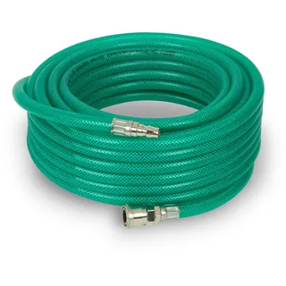 Eberth Druckluftschlauch 15m, Kompressor Schlauch mit Durchmesser 10mm x 14mm 3/8" Kupplung, 24 bar, für und Druckluftzubehör