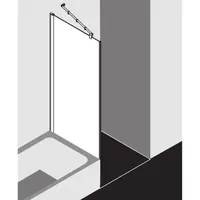 Kermi Diga Seitenwand verkürzt DITVD07016VPK 70x160cm, silber hochglanz, ESG klar Clean