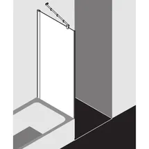Kermi Diga Seitenwand verkürzt DITVD07016VPK 70x160cm, silber hochglanz, ESG klar Clean