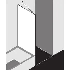 Kermi Diga Seitenwand verkürzt DITVD07016VPK 70x160cm, silber hochglanz, ESG klar Clean