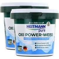 Heitmann pure Oxi Power-Weiss 500g - Flecklöser mit Weiß-Booster (2er Pack)