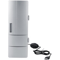 Mini-Kühlschrank,Mini-USB-Kühlschrank, Mini-Kühlschrank für Gefrierdosen, Bierkühler, wärmer, Reisen, Auto, Büro, Mini-Kühlschrank Minikühlschrank Mini-USB-Kühlschrank Getränkekühler wärmer mit G