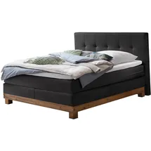 Hasena Finca Boxspringbett 140-180 cm Braun / Anthrazit, Liegefläche:180 x 200 cm, Topper:Base-Topper