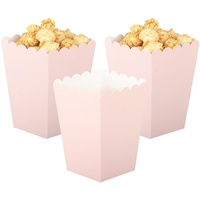 Ainmto 24 Stück Hellrosa Popcorn Boxen,Popcorn Kästen,Popcorn Tüten,Mini Papier Popcorn Behälter für Filmabend-Party