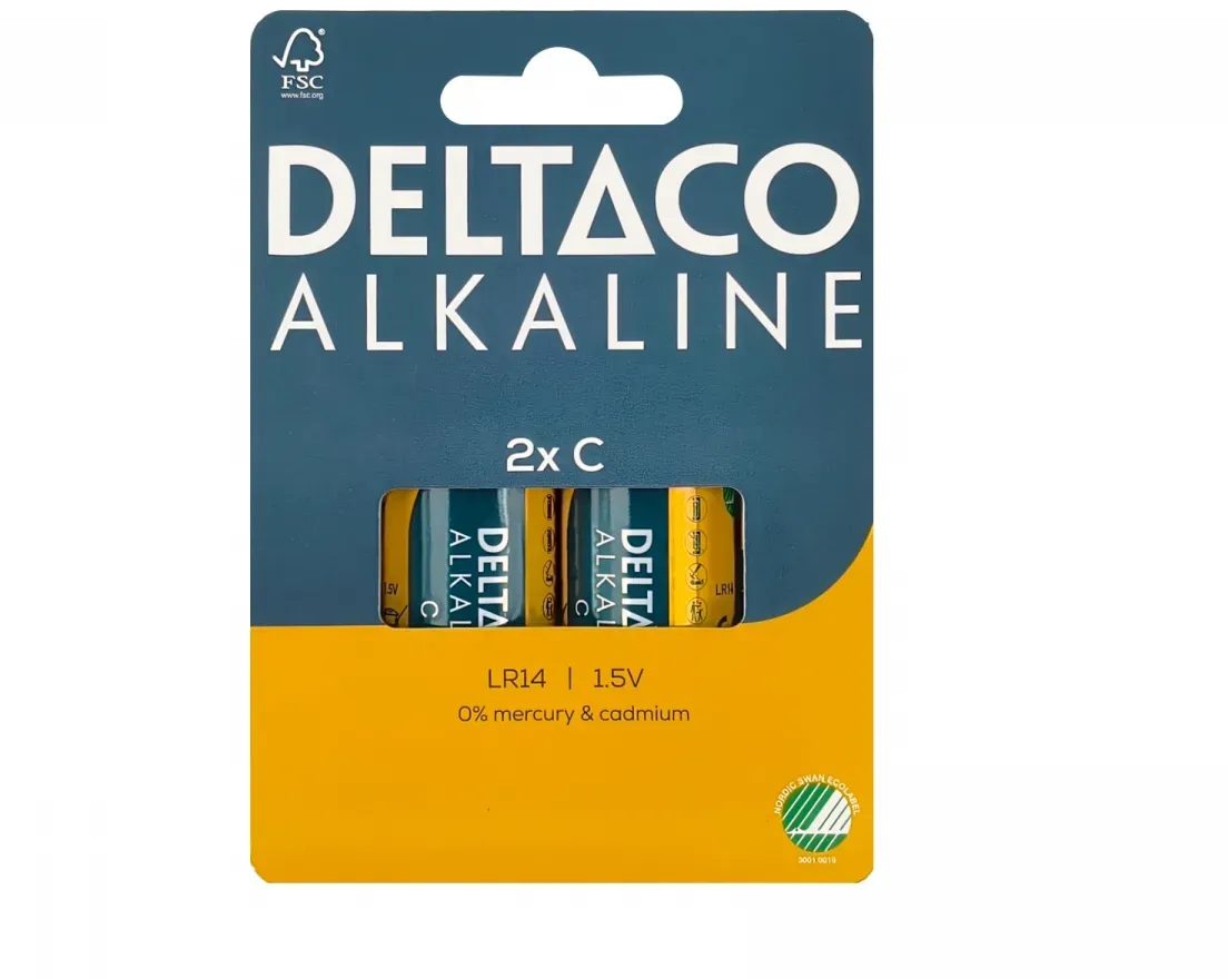 Deltaco C/LR14 Alkaline Batterie 2er-Pack