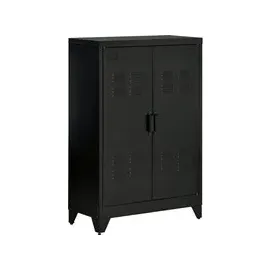 Homcom Schrank mit industriellem Design schwarz