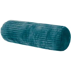 Nackenrolle GÖZZE "Cord Optik", blau (petrol), B:22cm, Polyester, Funktionskissen, mit samtweicher Oberfläche