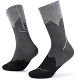 Buff Merino Lightweight Crew Trekkingsocken 2 Paar Schwarz 36-38
