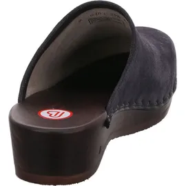 Berkemann Damen Velours-teffler Clogs, Blau, 45 1/3 EU