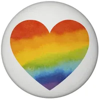 Speecheese Regenbogenherz Magnet mit Flaschenöffner rund LGBTQ Pride Magnet