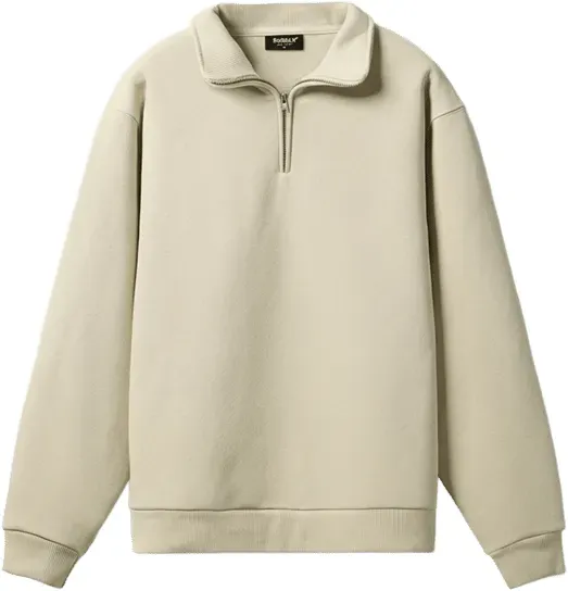 Burocs Essential Mock Neck Sweatshirt Beige