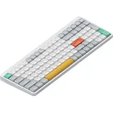 nuphy Air96 V2 Mechanische Tastatur Kabellos mit niedrigem Profil,100 Tasten RGB Hot-Swap Tastatur unterstützt 2.4GHz Wireless/Bluetooth/USB-C für PC/Laptop/Windows/Mac-White Gateron Brown Switch