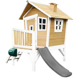 Axi Spielhaus Robin braun/weiß mit Rutsch grau