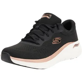 SKECHERS Arch Fit 2.0 Glow The Distance Damen Black Mesh/Rose Gold Trim 39