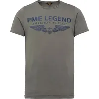 PME Legend Rundhalsshirt, mit Logoprint, grün