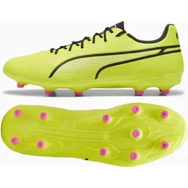 Puma King Pro FG/AG Herren Electric Lime-Puma Black-Poison Pink 43
