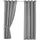 Gardinenbox 2er Set Vorhänge Blickdicht Gardinen Matt Lichtdurchlässig »Palermo« mit Ösen und Raffhalter Dekoschal HxB 225x140 cm Grau,
