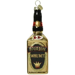 Weihnachtsbaumschmuck BOURBON WHISKEY Flasche Glas H: 14,2cm