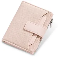 SUNAVY Kleine Geldbörse Damen Kleiner Geldbeutel Damen PU Leder Portemonnaie Damen mit Münzfach RFID Blocker Portmonee Damen Klein Viele Fächer Einfach Damen Brieftasche (Rosa 2)