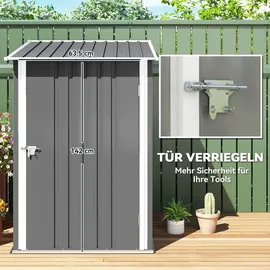 Outsunny Gerätehaus 1 x 1,03 m Grau
