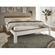 Home Affaire Einzelbett HOME AFFAIRE "WESTMINSTER Bett im Landhausstil, Doppelbett, Bettgestell", weiß (pinie weiß dekor, pinie weiß dekor, eiche wotan dekor), B:197cm H:94cm L:210cm, Betten, in verschiedenen Farben verfügbar, Liegefläche 90/140/180x200 cm