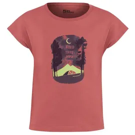 Jack Wolfskin Graphic Kurzarm-t-shirt - Print Sunset Coral - 128 cm