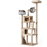 Mondeer Kratzbaum 60 x 50 x 184 cm hellbraun