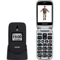 Evolveo EasyPhone FS, Klapphandy, Single SIM, 7,11 cm (2.8"), 3 MP, 1000 mAh, Schwarz - Schwarz