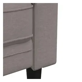 vidaXL Chesterfield-Sofa 3-Sitzer Taupe Stoff