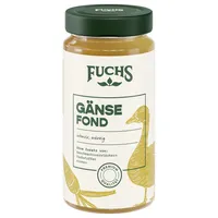Fuchs Gewürze - Gänse Fond, Für köstliche gewürzte Gerichte und raffinierte Saucen, Ohne Geschmacksverstärker, Farbstoffe oder Palmfett, 400 ml im wiederverschließbaren Glas