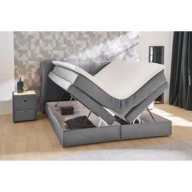 JOB Boxspringbett AMY, 180 x 200 cm - Samt mit Bettkästen