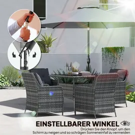 Outsunny Balkonschirm 295 x 295 cm Grau