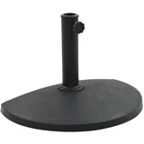 vidaXL Schirmständer Halbrund 9 kg Polyharz Schwarz