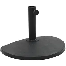 vidaXL Schirmständer Halbrund 9 kg Polyharz Schwarz