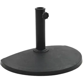 vidaXL Schirmständer Halbrund 9 kg Polyharz Schwarz