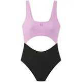 LASCANA Badeanzug Damen Schwarz/Rosa 40