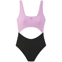 LASCANA Badeanzug Damen Schwarz/Rosa 40