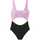 LASCANA Badeanzug Damen Schwarz/Rosa 40