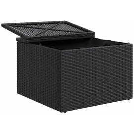 vidaXL Gartenhocker mit Kissen 55 x 55 x 37 cm schwarz