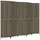 vidaXL Paravent 5 Tlg Grau Poly Rattan
