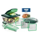 Genius Nicer Dicer Chef Gemüseschneider Gemüsehobel 10.tlg, Küche Helfer als Zwiebelschneider, Salatschneider, Würfelschneider Pommesschneider - Grün