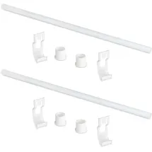 Emuca Schrankschienen, Weiß, Metall, 81.5 cm, Schlafzimmer, Kleiderschränke, Schrankzubehör, Kleiderstange
