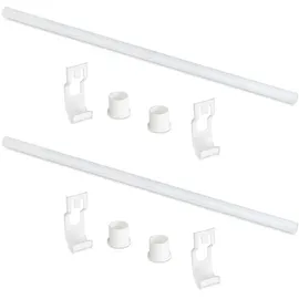 Emuca Schrankschienen, Weiß, Metall, 81.5 cm, Schlafzimmer, Kleiderschränke, Schrankzubehör, Kleiderstange