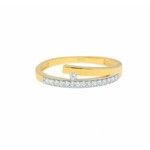 Adelia´s Fingerring 333 Gold Ring mit Zirkonia, Goldschmuck für Damen goldfarben 64