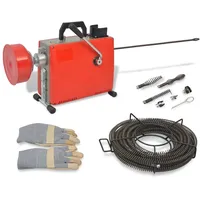 vidaXL Rohrreinigungsmaschine 250W rot