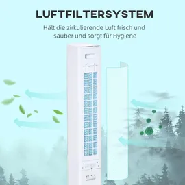 Homcom Turmventilator 105 cm Weiß