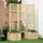 Outsunny Garten-Paravent 133 x 62 x 165 cm beige Holz